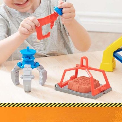 Spin Master Psi Patrol Rubble i jego Ekipa Rubble&Crew Duży zestaw Dźwig 60cm żółty Buldożer z figurką i piaskiem kinetycznym + akcesoria - zdjęcie 4