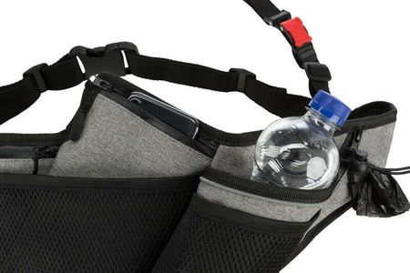 Trixie Pas Biodrowy Do Biegania Ze Smyczą Szaro Czarny Taśma Parciana Pas 70-130Cm 23Cm Smycz 1,15-1,50M 20Mm - zdjęcie 2