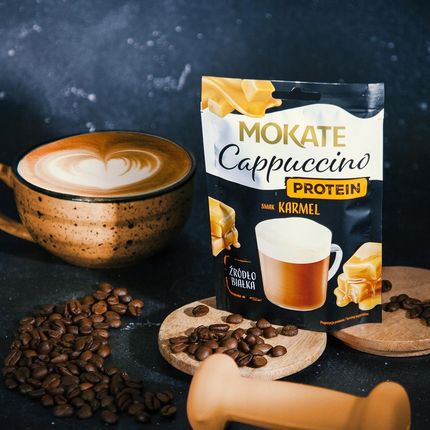 Mokate Napój Kawowy Cappuccino Karmel Protein Białko Pianka 40g - zdjęcie 3