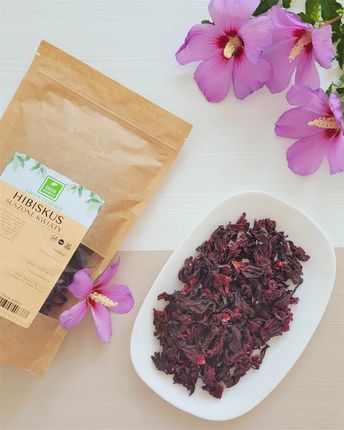 Green Essence Hibiskus Suszony Płatki Herbata Suszone Całe Kwiaty Hibiskusa 500g - zdjęcie 3