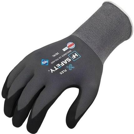 Extralink Rękawice robocze HF Flex szaro-czarny 9/L - zdjęcie 2