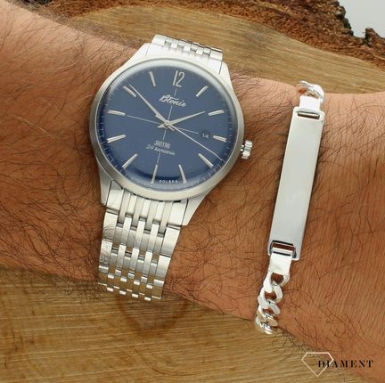 Bransoleta srebrna 925 pancerka 6 mm z blaszką - zdjęcie 2