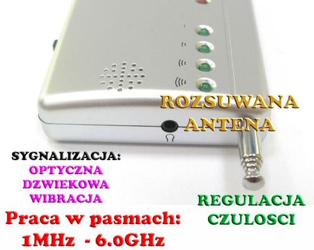 Spy Wykrywacz Podsłuchów Kamer Podsłuchów Gsm - zdjęcie 4