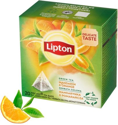 Lipton Herbata Zielona Mandarynka & Pomarańcza 20 Torebek 36g - zdjęcie 2