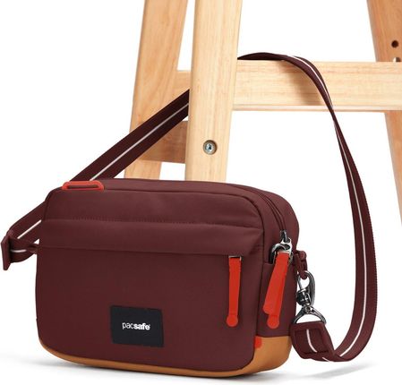 Torba antykradzieżowa na ramię Pacsafe Go 2,5L Garnet Red - zdjęcie 2