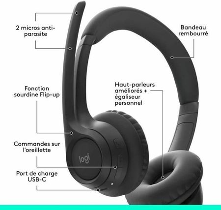 Logitech Zone 300 Czarny (981001407) - zdjęcie 4