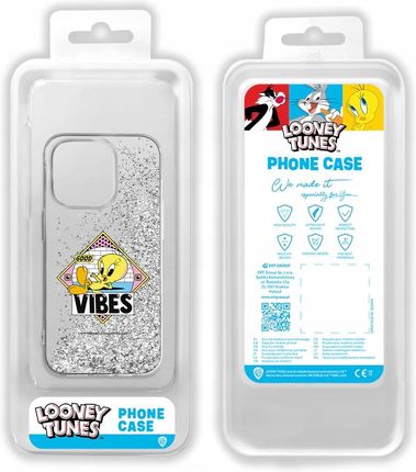 Ert Group Etui Do Apple Iphone 13 Mini Tweety 013 Looney Tunes Płynny Brokat Srebrny - zdjęcie 4