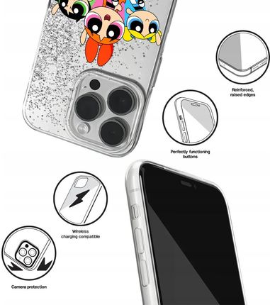 Ert Group Etui Do Apple Iphone 14 Atomówki 029 Płynny Brokat Srebrny - zdjęcie 5