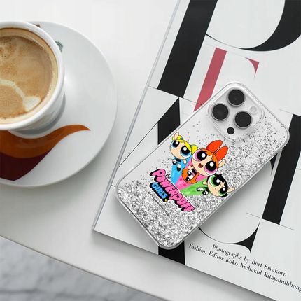 Ert Group Etui Do Apple Iphone 14 Atomówki 029 Płynny Brokat Srebrny - zdjęcie 3