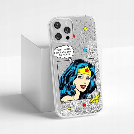 Ert Group Etui Do Apple Iphone 13 Mini Wonder Woman 028 Dc Płynny Brokat Srebrny - zdjęcie 4
