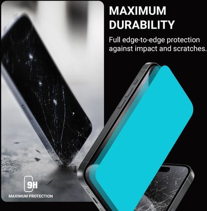 Crong Anti-Bacterial 3D Armour Glass - Szkło hartowane 9H Full Glue do iPhone 16 Pro + ramka instalacyjna - zdjęcie 3