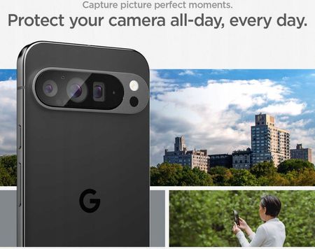Spigen Szkło hartowane na obiektyw Optik.Tr Ez Fit do Google Pixel 9 Pro (2 szt.) - zdjęcie 2