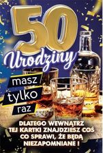 Zdjęcie Yeku Karnet Urodziny Z Nakładką Na Butelkę 50 - Zduny