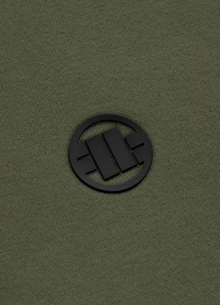 Bluza z kapturem Pit Bull New Brushed Fleece Group Small Logo '24 - Ciemnooliwkowa L - zdjęcie 5