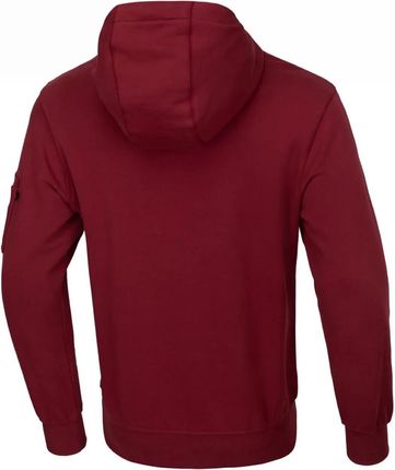 Bluza z kapturem Pit Bull Cotton Terry Everts '23 - Bordowa S - zdjęcie 2