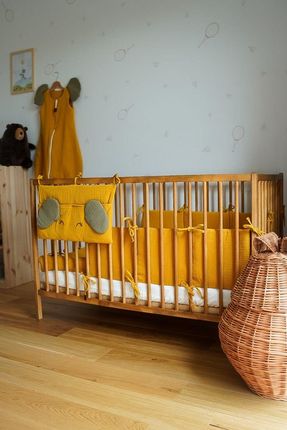Hi Little One Organizer Przybornik Do Łóżeczka Elephant Mustard/Green Hunter - zdjęcie 6
