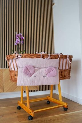 Hi Little One Organizer Przybornik Do Łóżeczka Mouse Blush/Baby Pink - zdjęcie 5