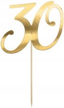 Zdjęcie Party Deco Papierowy Topper Na Tort ''30'' Złoty 20.5Cm - Proszowice