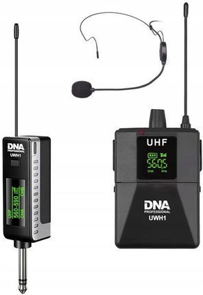 DNA UWH 1 nagłowny mikrofon bezprzewodowy system nagłośnienia bodypack 560-590 MHz UHF - zdjęcie 3