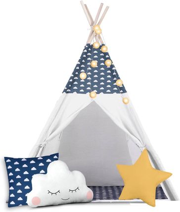 Nukido Namiot Tipi Dla Dzieci Ze Światełkami - Granatowy - zdjęcie 5