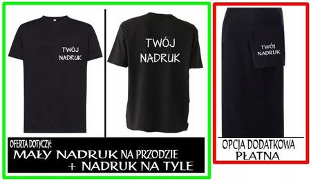 T-shirt Koszulka Z Własnym Nadrukiem Przód I Tył roz.XL - zdjęcie 5