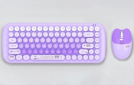 Zestaw klawiaura + mysz Mofii Candy New 2.4G Fioletowy (68102) - zdjęcie 3