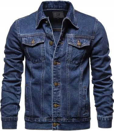 Kurtka Męska Jeansowa Katana Granatowa Klasyczna Prosta 012 XL - zdjęcie 4