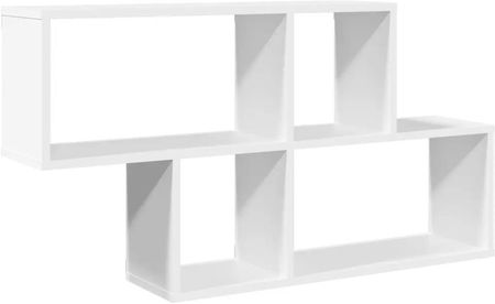 Półka ścienna, biała, 100x20x53 cm, materiał drewnopochodny - zdjęcie 2