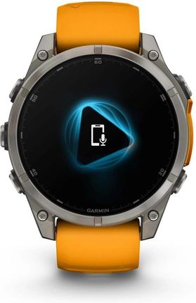 Fenix 8 47 mm AMOLED Sapphire Tytanowy z pomarańczowo-grafitowym paskiem - zdjęcie 4