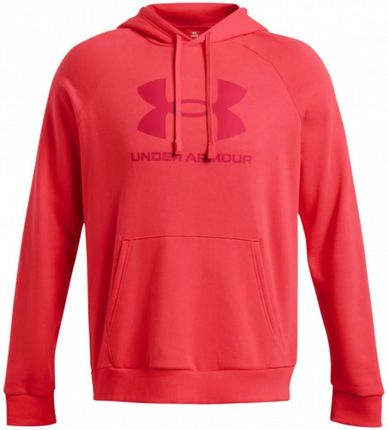Męska bluza dresowa nierozpinana z kapturem Under Armour UA Rival Fleece Logo HD - czerwona - zdjęcie 6