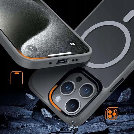 4Kom Etui Do Iphone 15 Pro Obudowa Mag Safe Case Pokrowiec Plecki Cover Matowe - zdjęcie 3