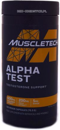 MuscleTech Alpha Test - 120vcaps - zdjęcie 2