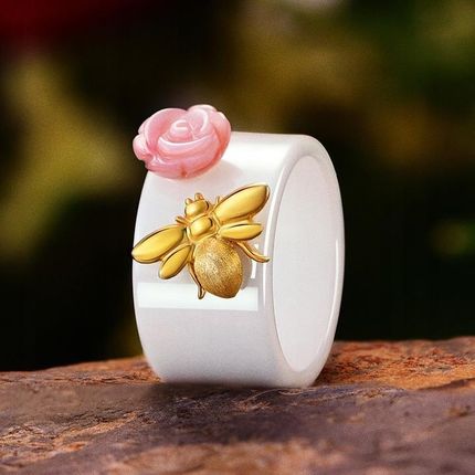 Pierścionek Ceramiczny Pierścionek Srebro r. 17 - zdjęcie 2