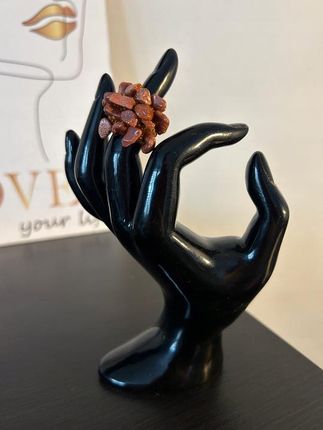 Pierścionek na gumce piasek pustyni i toho kamienie 9 - zdjęcie 4