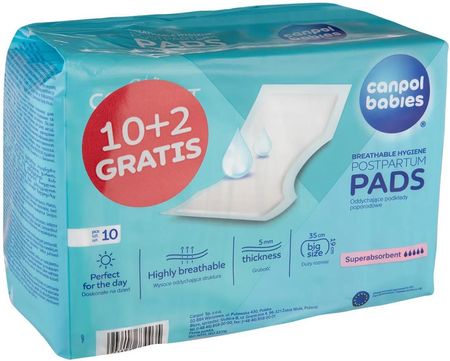 CANPOL BABIES Oddychające podkłady poporodowe 73/003, 12szt. - zdjęcie 3