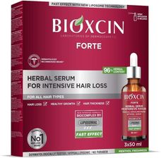 Zdjęcie Bioxcin Forte Serum do skóry głowy przeciw silnemu wypadaniu włosów 3x50 ml - Jeziorany