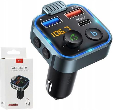 ECOBOX TRANSMITER FM 12/24 V BLUETOOTH 2 X USB + PD 20W - zdjęcie 2
