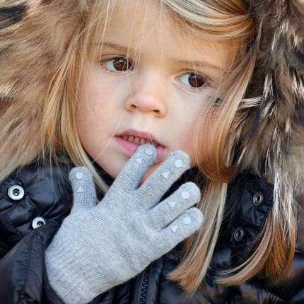 Gobabygo Antypoślizgowe Rękawiczki Ułatwiające Chwytanie Grey Melange 3 Lata - zdjęcie 3