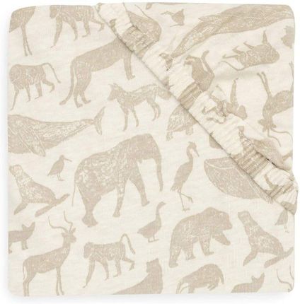 Jollein Baby & Kids Prześcieradło Do Łóżeczka 120x60cm Animals Nougat (51150767044) - zdjęcie 3