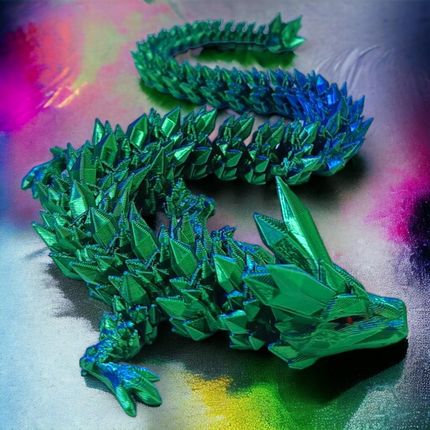 Kryształowy Smok Mini, 30cm Długość, Figurka Przegubowa - zdjęcie 5