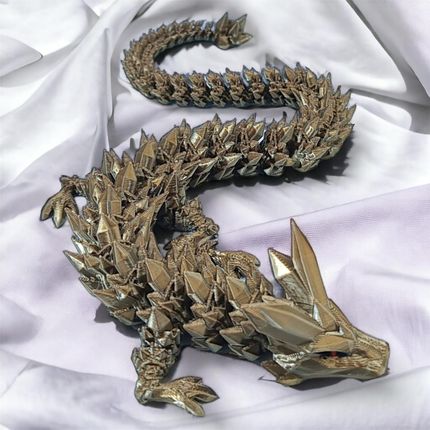 Kryształowy Smok Mini, 30cm Długość, Figurka Przegubowa - zdjęcie 3