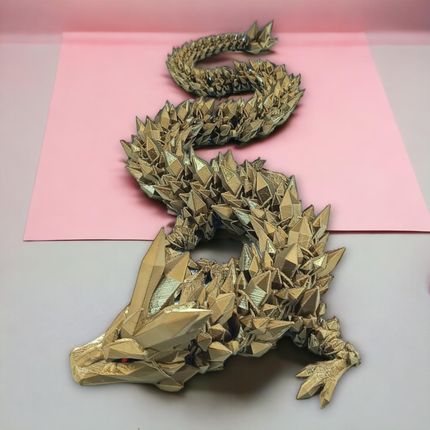 Kryształowy Smok Midi, 45cm Długość, Figurka Przegubowa - zdjęcie 4