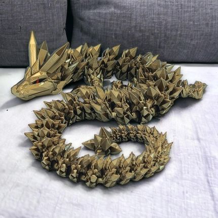 Kryształowy Smok Midi, 45cm Długość, Figurka Przegubowa - zdjęcie 5