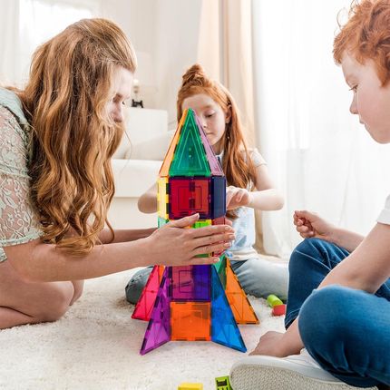 Picassotiles Klocki Magnetyczne Konstrukcyjne 32El. Picasso Tiles Duże Edukacyjne - zdjęcie 2