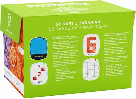 Marioinex Edu Klocki Mini Wafle Matematyka Na Wesoło 444Szt. + Karty Pracy - zdjęcie 4