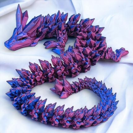 Kryształowy Smok Midi, 45cm Długość, Figurka Przegubowa - zdjęcie 6