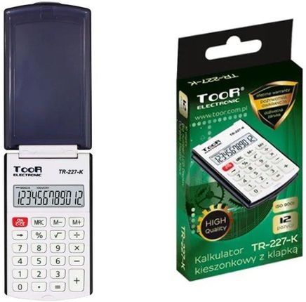 Toor Electronic Kalkulator Kieszonkowy 12-Pozycyjny Z Klapką (TR277K) - zdjęcie 2