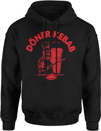 Doner Kebab z kebabem Męska bluza z kapturem (XXL, Szary) - zdjęcie 2