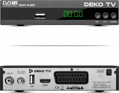 Tuner Dekoder DVBT2 DekoTV PRO2 Telewizji Naziemnej DVB-T2 HEVC H.265 DEKO - zdjęcie 5