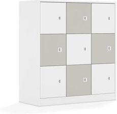 Entelo Szafa Blox Colours 110 3PP 9F1 1049x466x1165 korpus biały/5x front biały i 4x front jasny szary